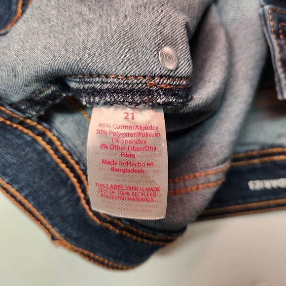 NOBO Womens Flare Jeans Size 21 Juniors Plus Blue Stretch Mid Rise Wide Leg - Picture 3 of 11